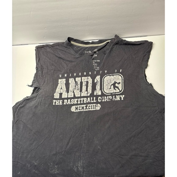 And 1 DISTRESSED cutoff tank top (XXL) - Picture 1 of 11